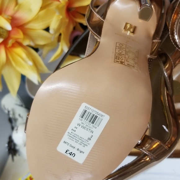 NWT ROSE GOLD SANDLES - Picture 6 of 7